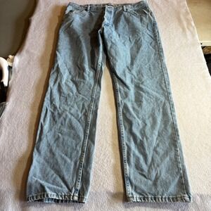 Wrangler Authentics Jeans Mens‎ 38x32 Light Wash Denim Pants Casual